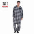 Snuggs Blanket Onesie Grey Checkered